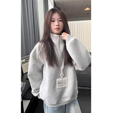 美式潮流休闲简约半拉链卫衣宽松男WY302-P45，男装卫衣，星座208-5