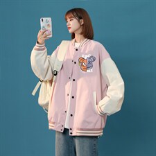 中性风春秋季情侣棒球服男女休闲夹克女时尚外套男BQF294-P50，男装夹克，电商B371