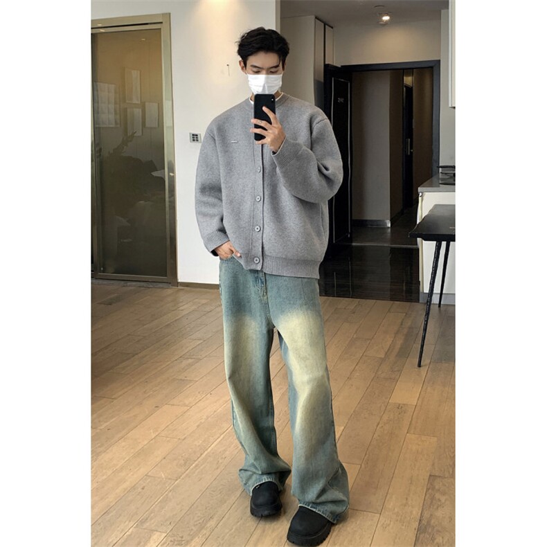 风（现货）900g高克重版本7加厚棒球开衫毛衣TM07-P85，男装针织衫/毛衣，星座1315