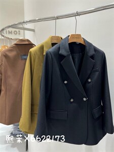 三色西装 m扣外套,女装西装,XIMO 熙茉