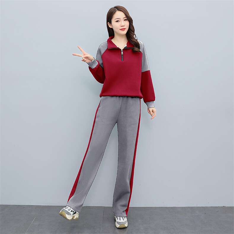 现货2025年新款春装高级时尚休闲运动简单气质大方套装,女装套装/套裙,凝聚力