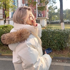 现货三防重磅硬挺boxy短款羽绒棉衣座山雕大毛毛领PU皮棉服外套冬，男装棉衣，电商A486-1