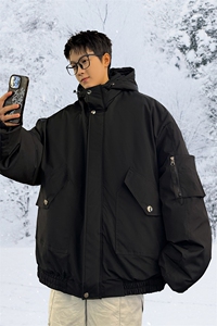 棉服男冬季新款港风宽松连帽棉衣MF9006-P90图片