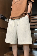特批P20无差价夏季港风麦穗纹宽松直筒短裤男百搭五分短裤DK5184，男装休闲裤，电商A001-1