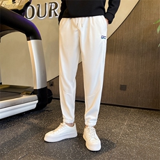 社会精神小伙裤子男夏潮牌ins运动束脚九分裤A210-K8593-P45控68，男装休闲裤，星座210-3