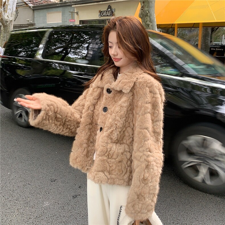 仿水貂绒皮毛一体外套2616P195K298,女装皮草,2C029