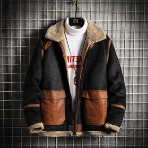 冬季皮毛一体男加绒加厚外套Z131大码 大货 主推图片