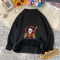 M18203-P45齐天大圣加绒款-P65半高领毛衣男士大码针织衫男，男装针织衫/毛衣，电商A040