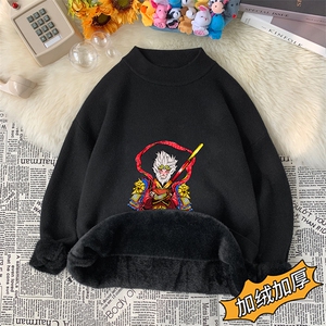 M18203-P45齐天大圣 加绒款-P65半高领毛衣男士大码针织衫男图片