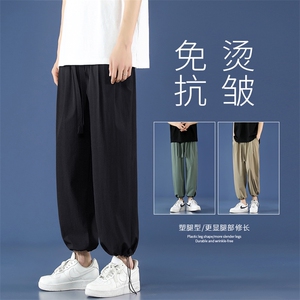 夏季薄款百搭休闲长裤潮牌冰丝速干款运动裤冰丝裤 6012特批32图片