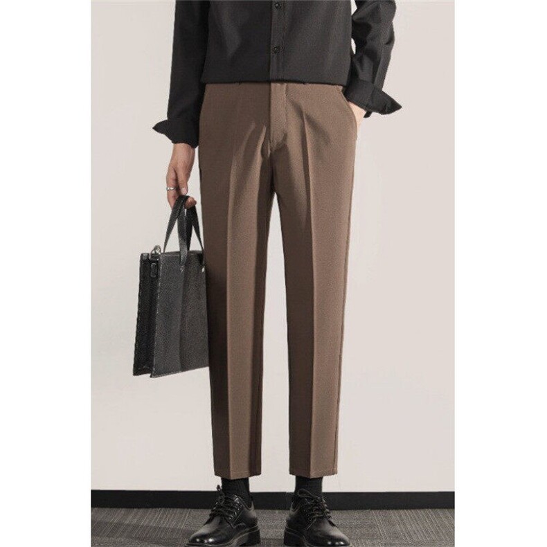 潮牌直筒复古显高直筒西裤复古咖色休闲宽松大码长裤子潮YS-TK04，男装休闲裤，星座1116A-1（原606A）