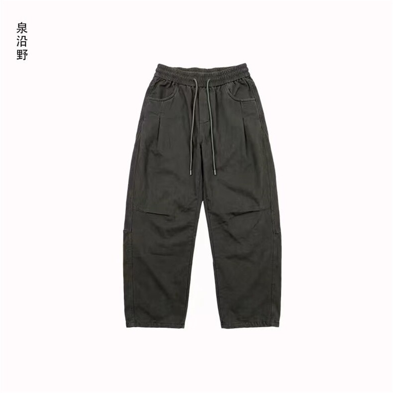 26年冬季新款日系复古阔腿弯刀加绒工装裤男港风宽松休闲裤直筒,男装工装外套,星座1602（原101B）