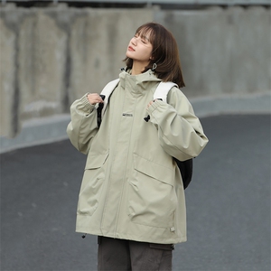 春季新款现货户外夹克男连帽冲锋衣外套DSA157B-JK7813-P85图片