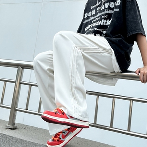 夏美式街头抽绳运动裤男女薄款宽松直筒垂坠感休闲裤子K0166-P38图片