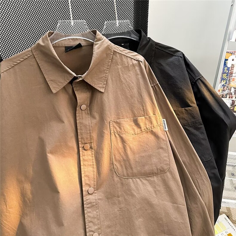 日系衬衫男长袖韩版潮流痞帅文艺2025春夏季新款ins外套CY689-P32,男装衬衫,星座412