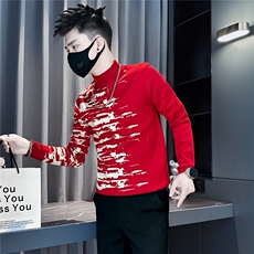 潮流不规则撞色毛衣男社会小伙店主风301C-M110-P78控108，男装针织衫/毛衣，星座301C（原B323）