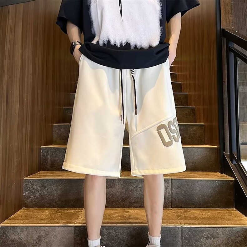 五分裤直筒夏季运动裤休闲裤时尚潮牌潮直筒型字母青春流行男,男装休闲裤,四季星座218-1