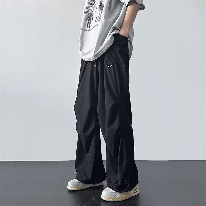 ZY5930-P38降落伞兵裤子男夏薄款速干直筒机能冲锋工装阔腿裤,男装休闲裤,电商C233