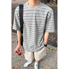 【有货】DT45-P50短袖t恤男夏季潮百搭条纹休闲情侣学生半袖体恤，男装T恤，星座603-2
