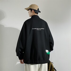 秋装新款高级感外套男立领夹克运动休闲宽松华夫格上衣男J201-P75图片