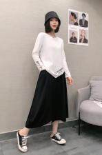 2021年赛蝶春款发出中……2种面料拼接出独特风格韩版上衣，女装，赛蝶衣社