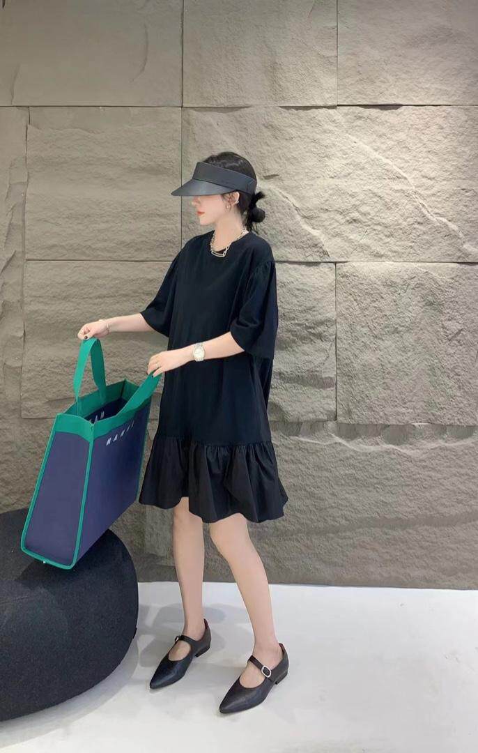 拼接连衣裙，女装连衣裙，兰雨曦