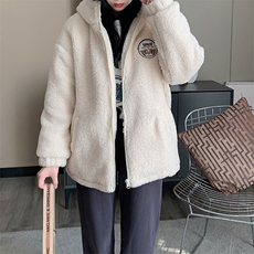 高中生羊羔绒外套少女孩秋冬装学生新款加绒加厚大童女装C484-115，女装短外套，星座911-2(原星座613-2）