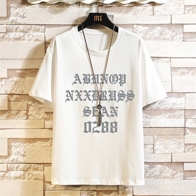 纯棉短袖t恤男大码半袖打底衫宽松体恤衫 砖墙挂拍 DX17307-P20图片