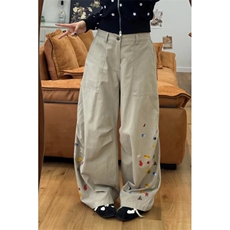 夏季裤子男春季青少年运动卫裤涂鸦设计感束脚休闲长裤KG013，男装休闲裤，星座1116A（原606A-3）