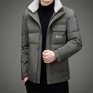 BAMJ-8916钱塘2020-2中年男士冬季厚款拉链毛领简约羽绒服P235图片