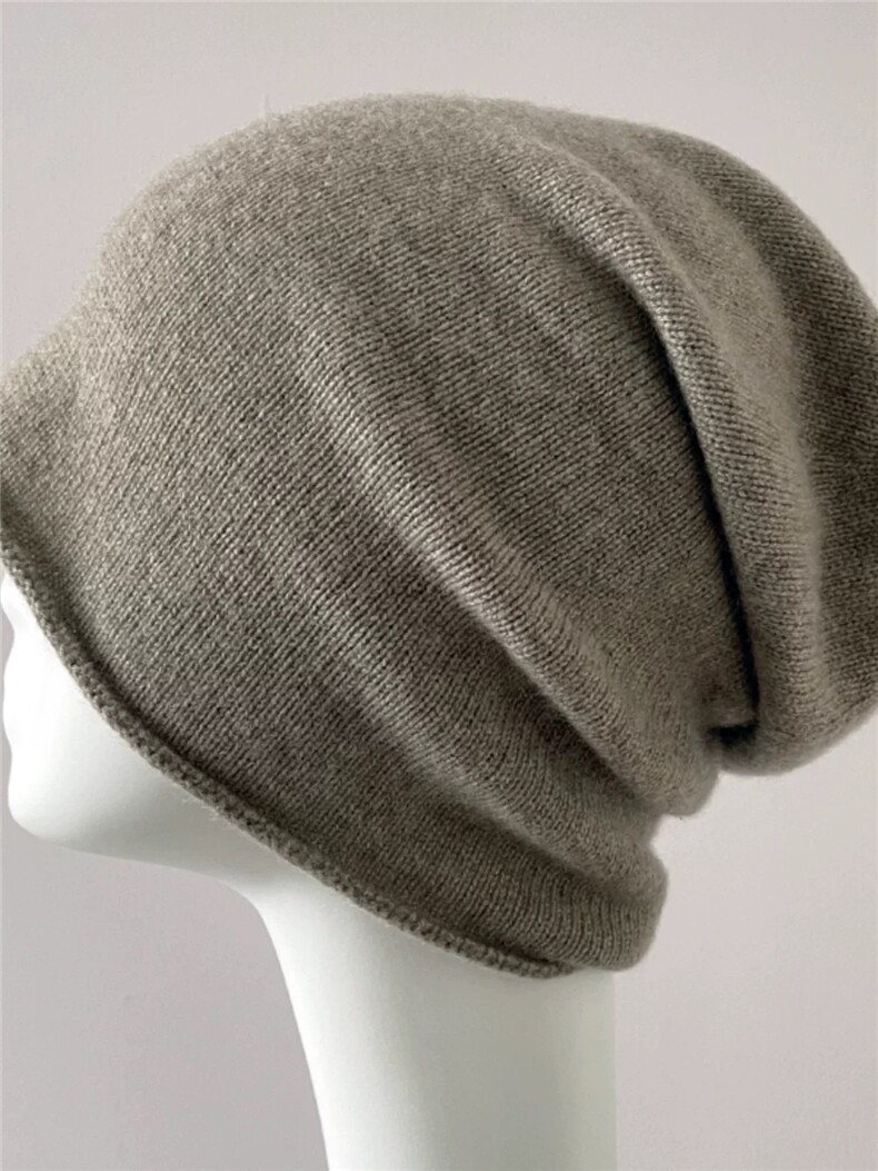 2025年秋季时尚百搭通勤简约休闲卷边帽，帽子，聚奥羊绒