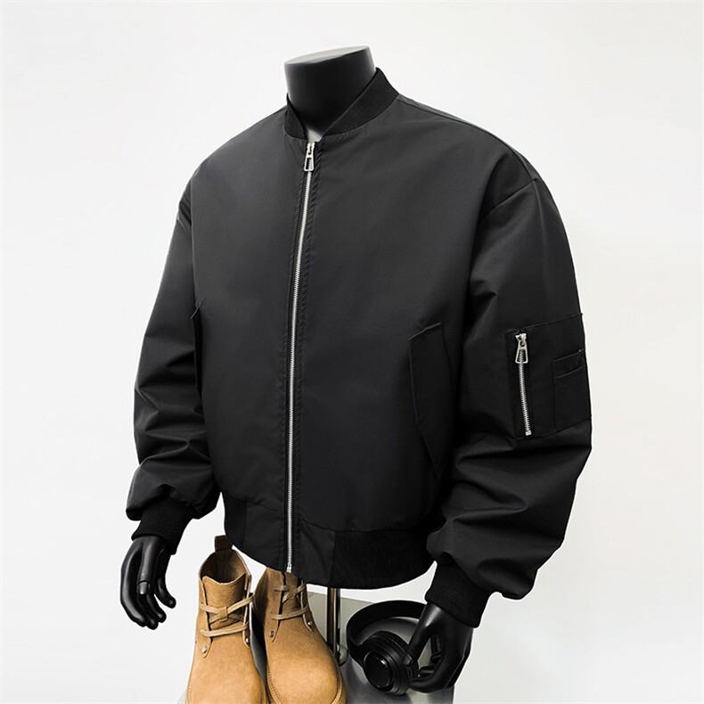 模特-美式高级感飞行员夹克棒球服男9017-P68，男装夹克，电商B380（原B361）