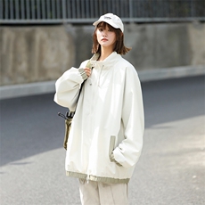 815A-MJ79072-65特两面穿拼接外套夹克潮牌冲锋衣服女模，男装夹克，星座815A