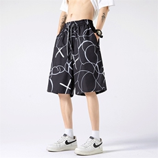 2023夏季满印潮牌嘻哈街头男舒适潮休闲五分短裤XD22961-P40，男装休闲裤，电商A042