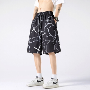 2023夏季满印潮牌嘻哈街头男舒适潮休闲五分短裤XD22961-P40图片
