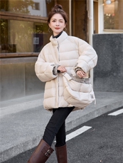 2025年冬季新款休闲羽绒服带包包外套，女装羽绒服，橙子家