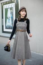 [现货]秋冬两件套连衣裙，两色，四个尺码，女装连衣裙，依柏璐