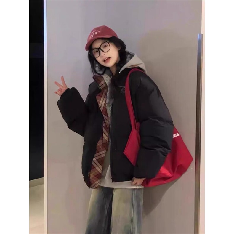女风拼接撞色立领棉衣ZM119-P80,男装棉衣,星座313A(原308A-2)