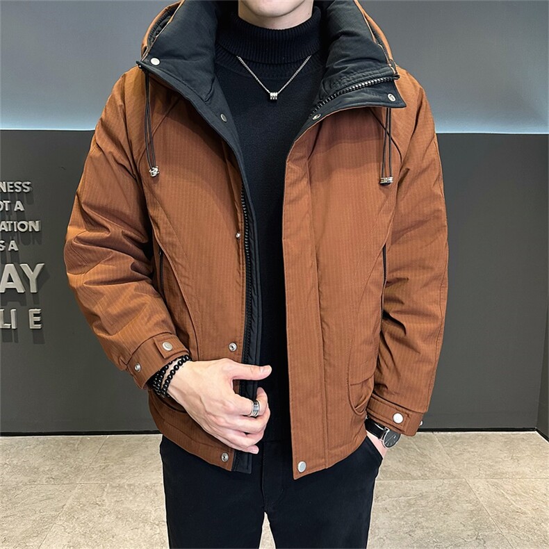 标90白鸭绒 高品质冬季休闲连帽羽绒服保暖外套男2356-P240图片