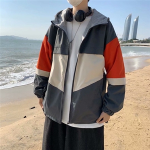 双面穿 韩版帅气潮流男新款时尚夹克气质慵懒连帽潮牌 W464-P62图片
