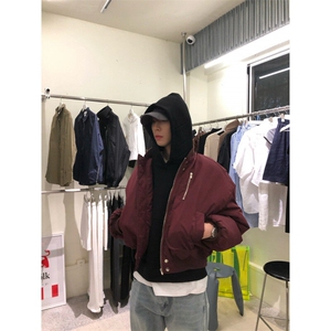 MY10 特P128  酒红色短款bomber棉服 高质量现货图片