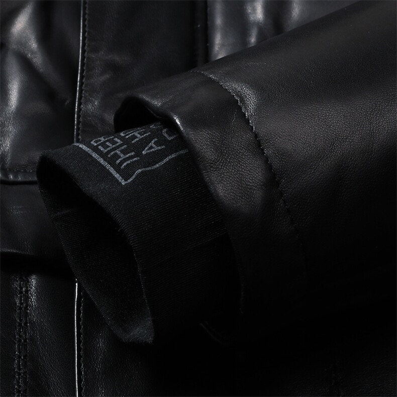 DLSN8125羽绒皮衣男头层绵羊皮白鸭绒羽绒服皮风衣P1550,男装皮衣,电商B360