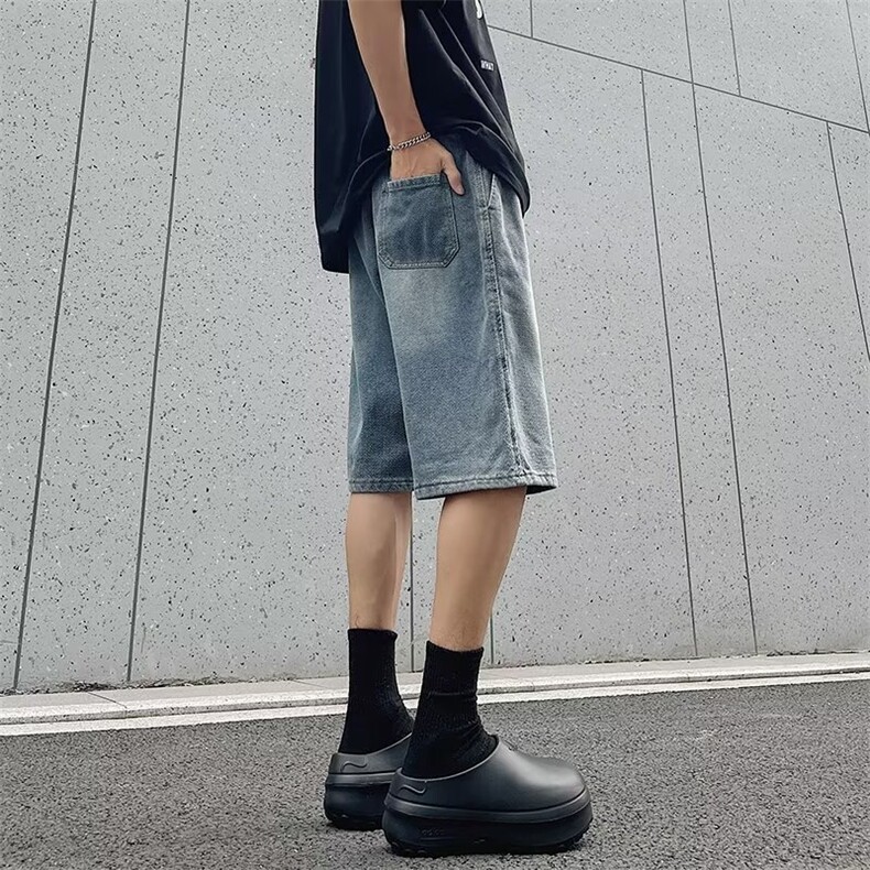 2024美式牛仔裤男款直筒短裤潮D610P40,男装牛仔裤,星座1116-2