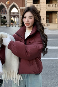 【新款现货】安可拉红立领短款小个子白鸭绒外套99816款P235K338图片