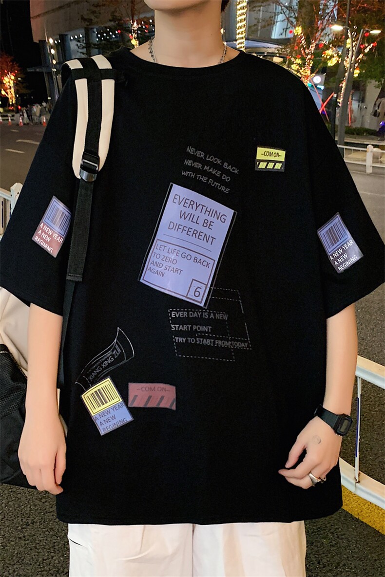 ！数据好！2023春夏新款纯棉男士短袖T恤宽松半袖体恤T336P28,男装T恤,电商B220