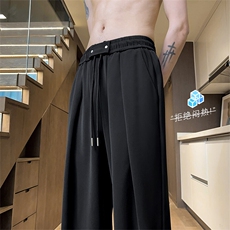 休闲裤男2026夏季直筒宽松冰丝透气拖地裤子X2398-TP3558，男装休闲裤，电商A102