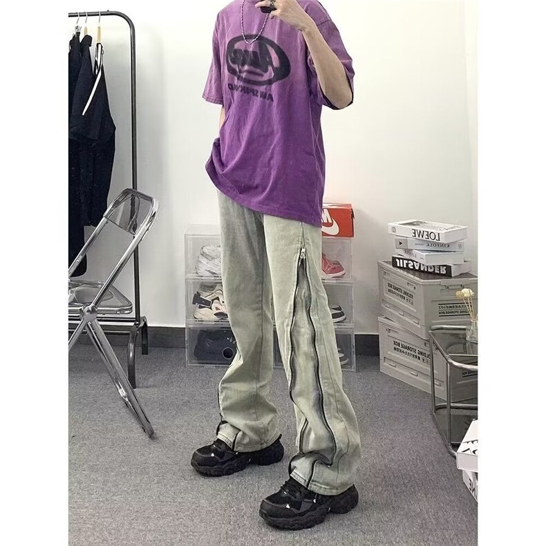1506/Q6430/P54港风潮男夏季新款嘻哈ins潮高街潮流痞帅长裤图片