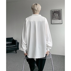 老钱风假两件春秋季轻薄男女混纺懒人休闲帅时尚宽松衬衫外套夹克，男装夹克，电商B319