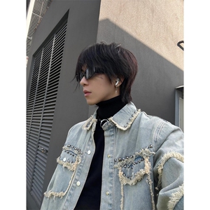 【有货】cleanfit黄泥色毛边牛仔外套男款美式高街夹克CT01LL-P65图片