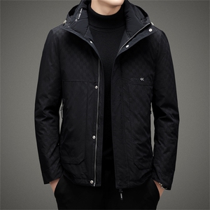 CD8826钱塘2020-2新款中年男士休闲羽绒服连帽百搭外套货稳P298图片